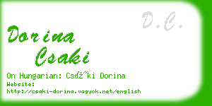 dorina csaki business card